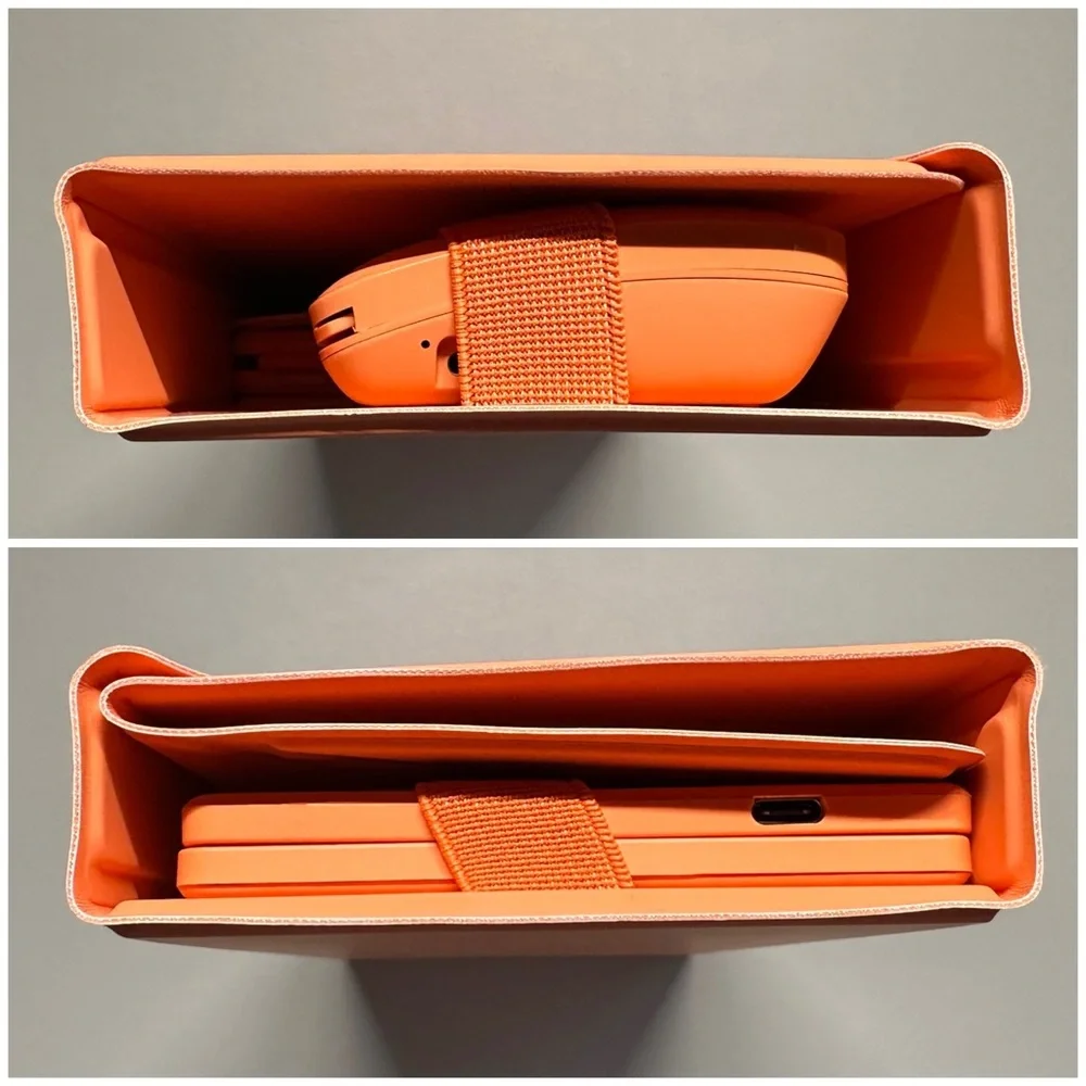 DELUX PockCombo Portable Keyboard and Mouse Wireless with Protective Case Orange